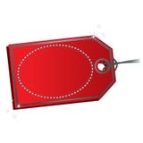 Blank tag tied with string vector Royalty Free Stock Photo
