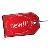 New tag tied with string vector Stock Photography