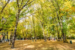Autumn landscape of historic town in Arrowtown, New Zealand Royalty Free Stock Photos
