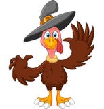 Cute turkey cartoon Stock Photos