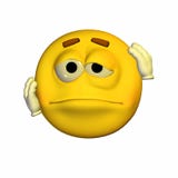 3D Confused Smiley Emoticon Royalty Free Stock Image - Image: 14427856