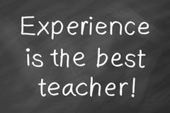 Experience is the best teacher Royalty Free Stock Image