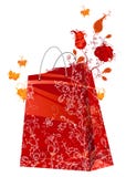 Floral shopping bag. Royalty Free Stock Photos