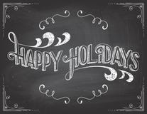 Happy Holidays chalkboard Stock Images