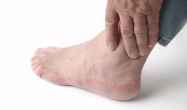 Painful ankle Royalty Free Stock Photo