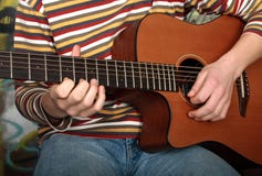 Playing guitar See other photo Royalty Free Stock Image