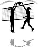 Ponto/bloco do voleibol Fotografia de Stock Royalty Free