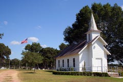 Small Rural Church in Texas Stock Image