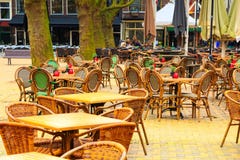 Traditional dutch restaurant in the center Delft, Holland Stock Photo