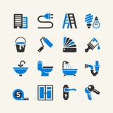 Vector home repairs icon collection Royalty Free Stock Image
