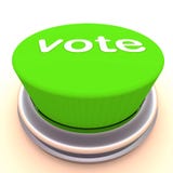 Vote green button Stock Photography